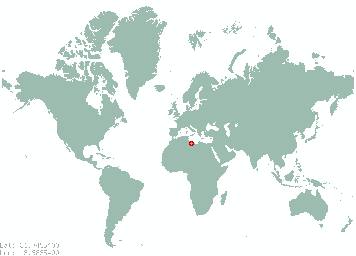 Bani Walid in world map